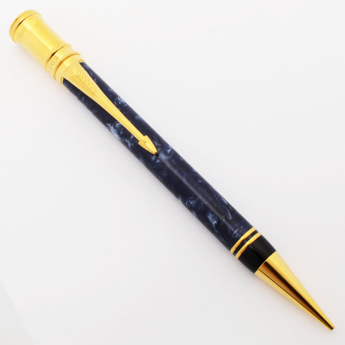 Parker Modern Duofold Ballpoint (1990) - Mark I, Blue Marble (Excellent, Works Well)