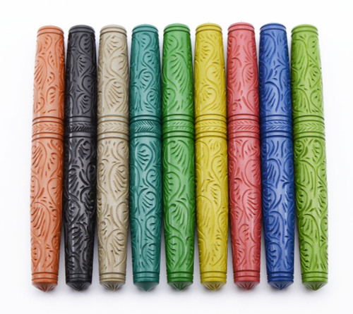 Lotus "Saral" Hand Carved Fountain Pen - Nikko Ebonites, JoWo #6 Nibs (New in Box)