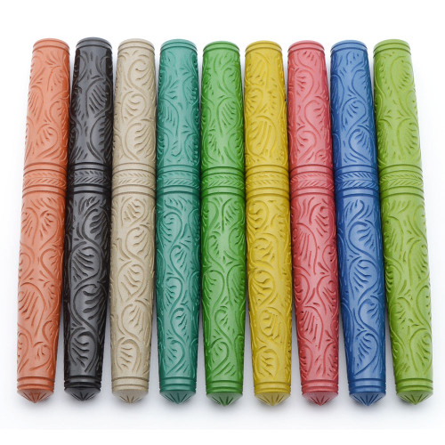 Lotus Large "Saral" Hand Carved Fountain Pen - Nikko Ebonites, JoWo #6 Nibs (New in Box)