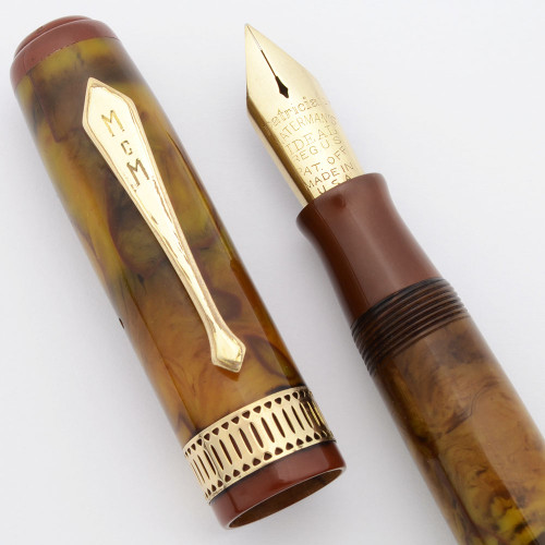 Waterman Patrician Fountain Pen - Onyx, Flexible Fine Nib, Hard to Find (Excellent, Restored)