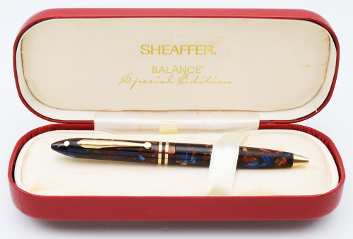 Sheaffer Balance II SE Ballpoint Pen (1998) - Amber Glow, Gold Trim (Excellent + in Box, Works Well)