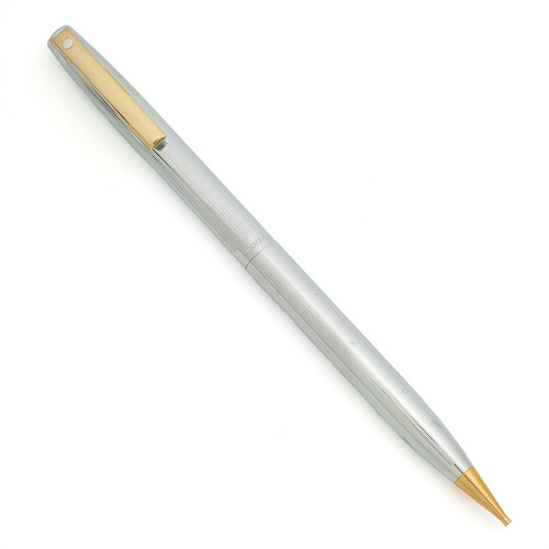 Sheaffer Imperial 506X Mechanical Pencil (1970-80s)- Shiny Chrome with Gold Clip and Trim, 0.9mm Leads (New Old Stock, Works Well)