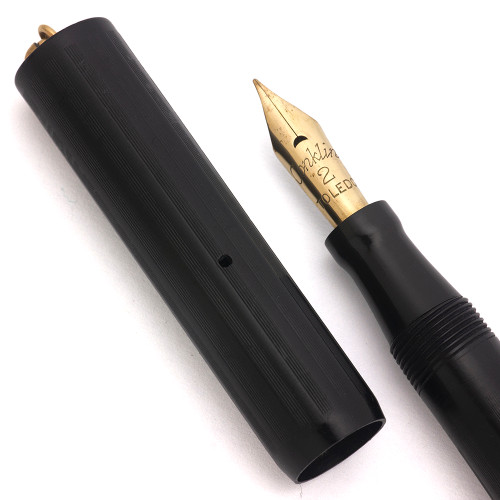 Conklin Ring Top Fountain Pen (1930s) - Lined BCHR, Lever Filler, Flexible Fine #2 Toledo Nib (Excellent +, Restored)