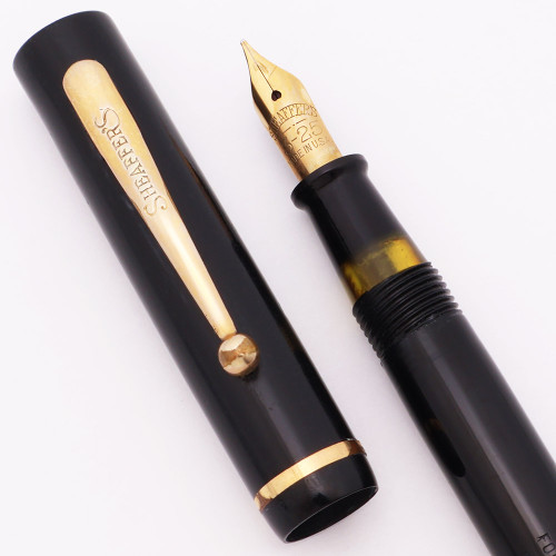 Sheaffer Flat Top 3-25  (1922-30) - Slender Full Length, Black, Fine 3-25 Nib (Excellent, Restored)