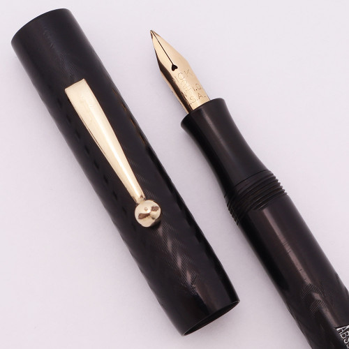 Pick Pen Co. Exceptional Fountain Pen - BCHR w GT, Full Size, Medium Semi-Flex #2 Nib (Excellent +, Restored)