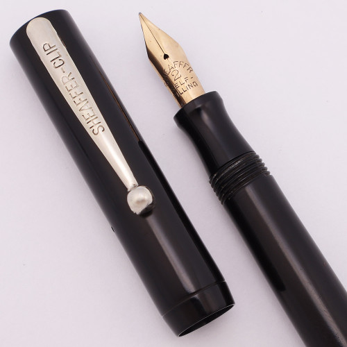 Sheaffer #2 Flat Top Fountain Pen - Smooth BHR, Nickel Trim, Flexible #2 Self-Filling Fine (Excellent +, Restored)