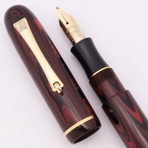 PSP Lotus Cambria Ebonite Fountain Pen - Small Batch, Sheaffer Balance 2 Nibs, Cartridge/Converter (New)
