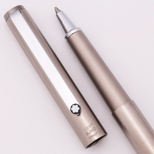 Montblanc Slimline Rollerball Pen (Germany, 1990s) - Brushed Stainless Steel (Excellent, Works Well) Montblanc Slimline Rollerball Pen (Germany, 1990s) - Brushed Stainless Steel (Excellent, Works Well)