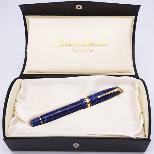 Conway Stewart 100 Fountain Pen - Marble Blue, Captive Converter, 18K Medium Nib (Near Mint in Box, Works Well) Conway Stewart 100 Fountain Pen - Marble Blue, Captive Converter, 18K Medium Nib (Near Mint in Box, Works Well)