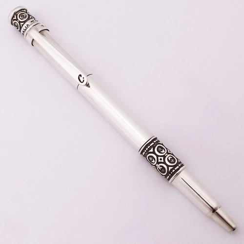 Curtis Australia Heritage "Chain" Ballpoint Pen - Sterling, Parker Refill (New Old Stock)