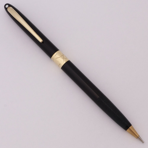 Sheaffer Snorkel Signature Pencil "Jens" (1950s) - Black, 14k Gold 3/8" Band (Excellent, Works Well)