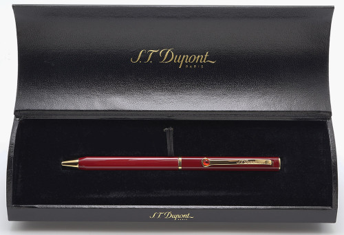 ST Dupont Mon Dupont Ballpoint Pen - Red Lacquer w GT (Excellent +