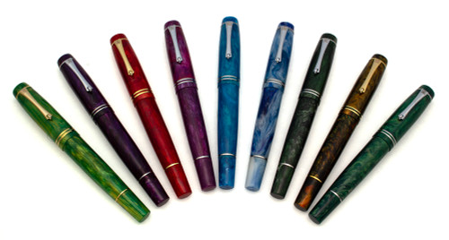 PSP Lotus Pens LE "Author" Piston Fill Fountain Pen - PSP Exclusive Alumilite, JoWo #6 nibs (New in Box)