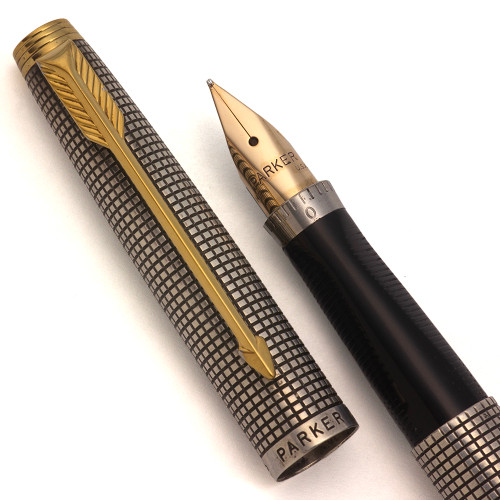 Parker 75 Cisele Fountain Pen (USA, 1960s) - Flat Tassies, C/C, Medium #66 14k Nib (Excellent +, Works Well)