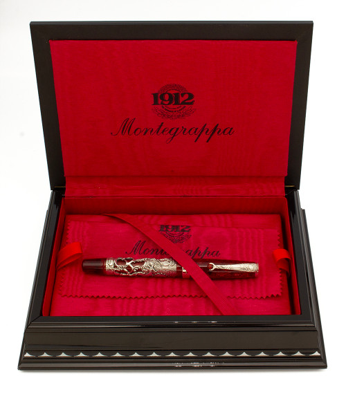 Montegrappa "Dragon" Oriental Zodiac Collection Fountain Pen  - Sterling with Resin, 18k Medium Nib (Near Mint in Box, Works Well)
