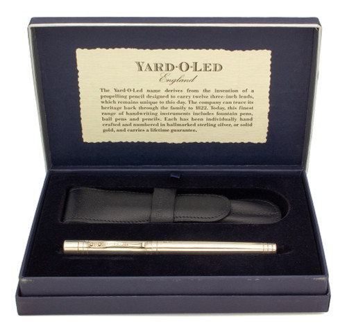 Yard-O-Led Standard Viceroy Fountain Pen (1985-88) - Smooth Finish, Sterling, C/C,  18k Medium Nib (Excellent,  in Box, Works Well)