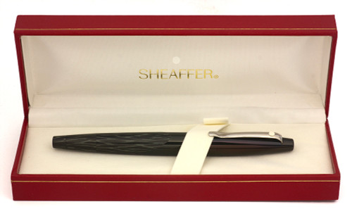 Sheaffer Intrigue #614 Fountain Pen - Stencilled Black, Medium 14k (New in Box)