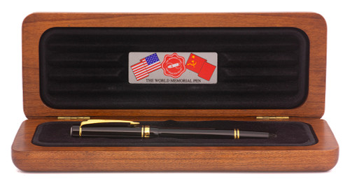 Parker World Memorial LE Duofold International Fountain Pen (1991) - Black, Broad 18k Nib (Near Mint in Box, Works Well)