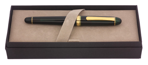 Platinum 3776 Century Fountain Pen - Laurel Green w Gold Trim, C/C,  14k Medium Nib (Excellent + in Box, Works Well)