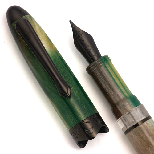 Nahvalur (Narwhal) "Horizon" Fountain Pen -  Twilight, Piston Filler, Medium Nib (Near Mint in Pen Sleeve, Works Well)