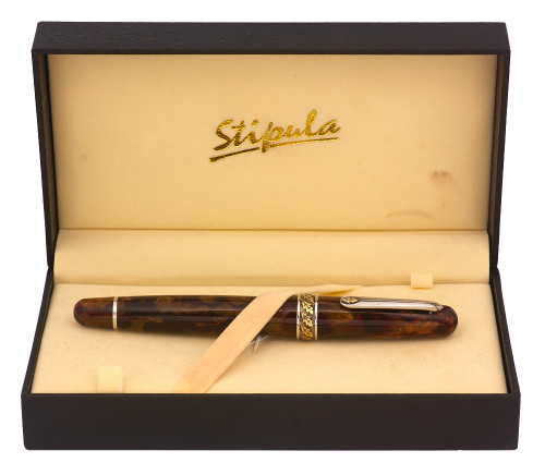 Sailor Magellan Fountain Pen (1980s/90s) - Tortoise Shell w GT, C/C, H-B 14k Nib (Excellent + in Box, Works Well)