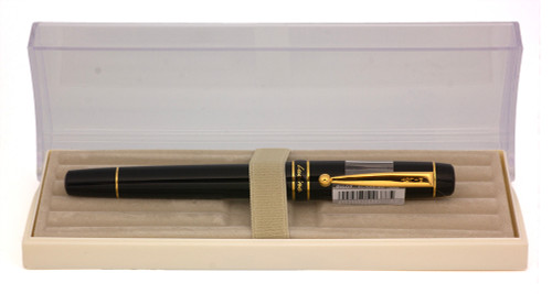 Pilot Lucina Fountain Pen (2005) - Black w Gold Trim, C/C, Broad Gold Plated NIb (Near Mint in Box, Works Well)