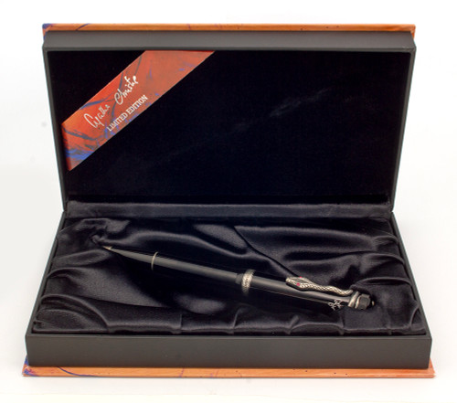 Montblanc Writers Edition LE Ballpoint Pen (1993) - Agatha Christie, Black & Sterling  (Excellent In Box, Works Well)