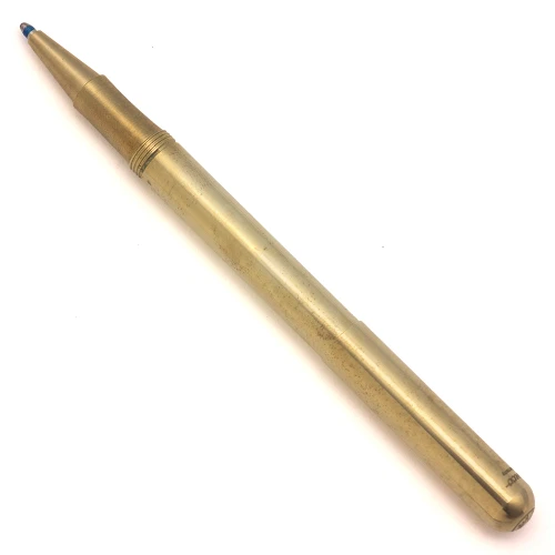 Kaweco Liliput Capped Ballpoint Pen - Brass Cap & Barrel (Excellent +, Works Well)