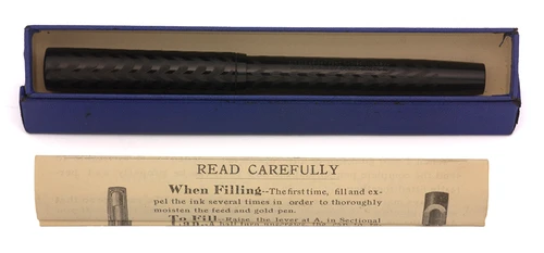 Sheaffer Flat Top Self Filling  #34A (1910s-20s) - BCHR, Lever Filler, Fine #3 Flexible Nib (Excellent + in Box, Restored)