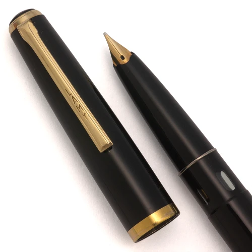 Lamy 27 30 Fountain Pen (1960s, Germany) - Black w GT, Piston Filler, Medium 14k Nib (Excellent +, Works Well)