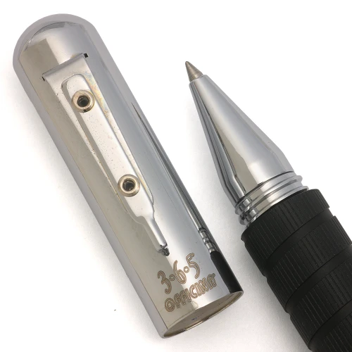 Giuliano Mazzuoli 365 Officina Rollerball - Fresa, Black Barrel, Chrome Cap (Excellent, Works Well)
