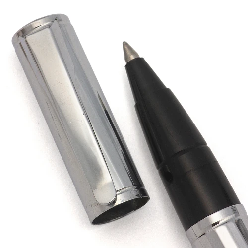 Waterman Torsade (?) Rollerball Pen (France) - Chrome w Black (Excellent, Works Well)