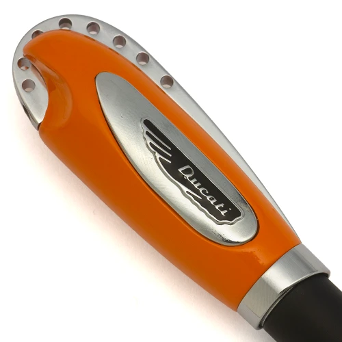 Ducati  "Writing Machines" Ballpoint Pen (Italy) - Orange and Matte Black w Chrome Trim (Excellent +, Works Well)