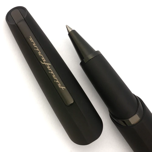 Pininfarina PF TWO Rollerball Pen - Black Anodized Aluminum, Standard Rollerball Refill (Near Mint, Works Well)