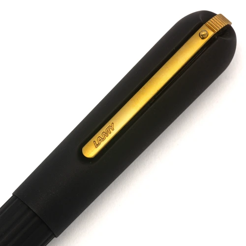 Lamy Persona Ballpoint Pen (1990) - Textured Matte Black w Gold Trim (Excellent, Works Well)