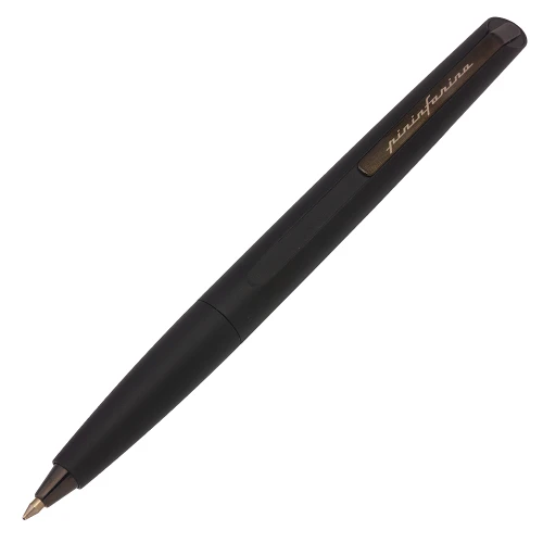Pininfarina PF TWO Ballpoint Pen - Black Anodized Aluminum, Parker Style Refill (Near Mint, Works Well)