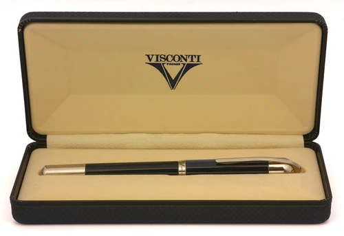 Visconti Pericle 2001 Fountain Pen (2001) - Second Version, Blue w CP Trim, Fine Steel Nib (Excellent + in Box, Works Well)