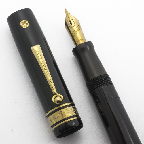 Eversharp Gold Seal Fountain Pen - Black, Oversize, Fine Manifold Nib (Very Nice, Restored)