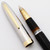 Sheaffer Sentinel TM Fountain Pen  (1950-52) - Black w/Lined Steel Cap and GT, Touchdown, Medium 14k Nib (Excellent, Restored)