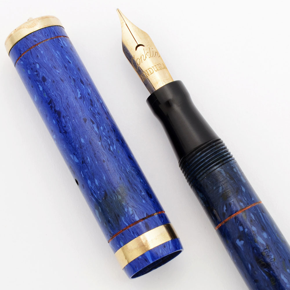 Conklin Endura Ring Top Fountain Pen - Blue Lapis, 14k Fine