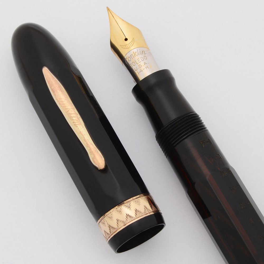 Conklin Nozac Fountain Pen - Black, 7M Word Gauge, 14k Flexible