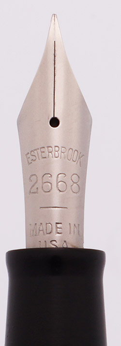 Stylo Plume Vintage R. Esterbrook - Remplissage à Levier, Noir Avec Bague Argentée