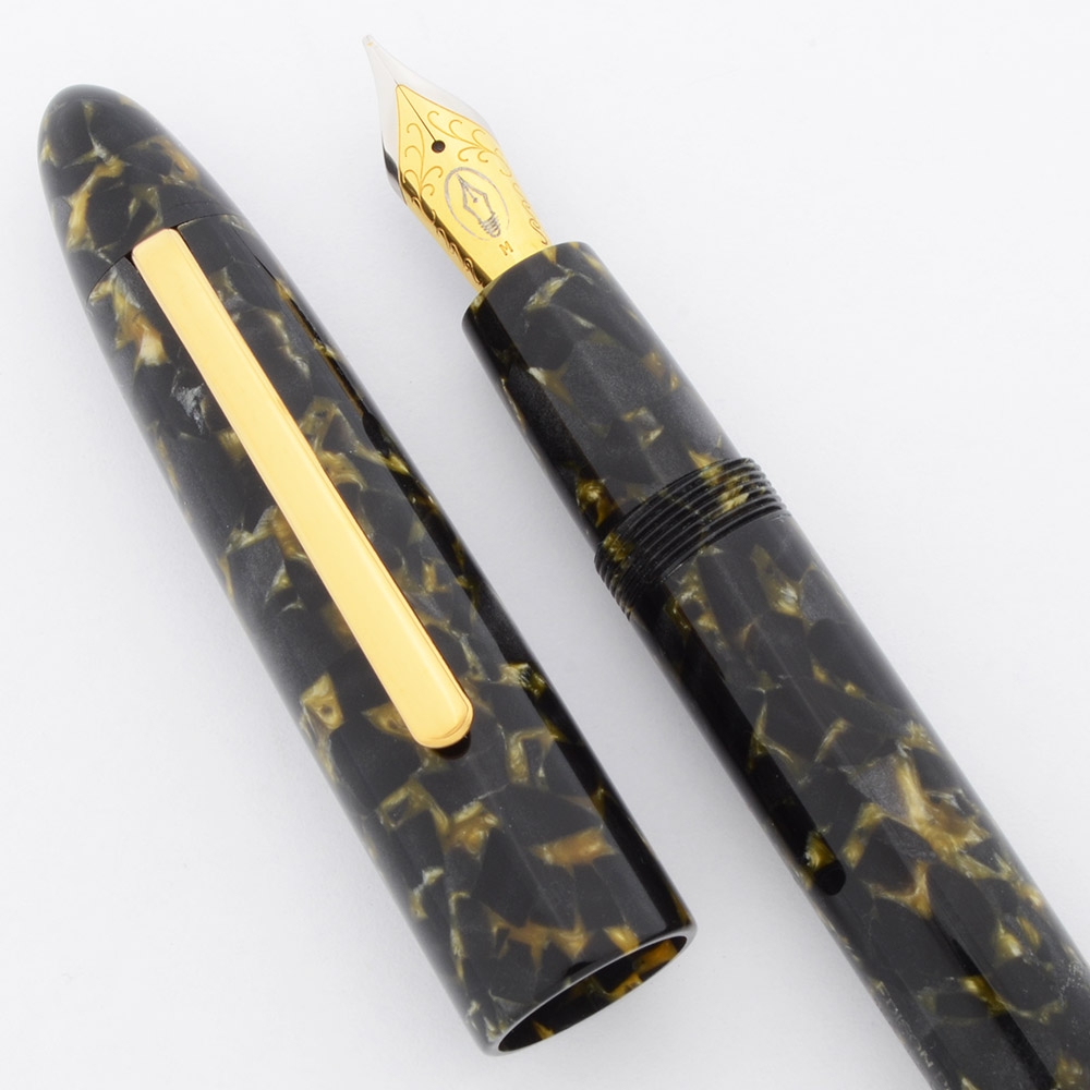 Edison Herald Grande Fountain Pen - Bedrock Flake Acrylic, Medium