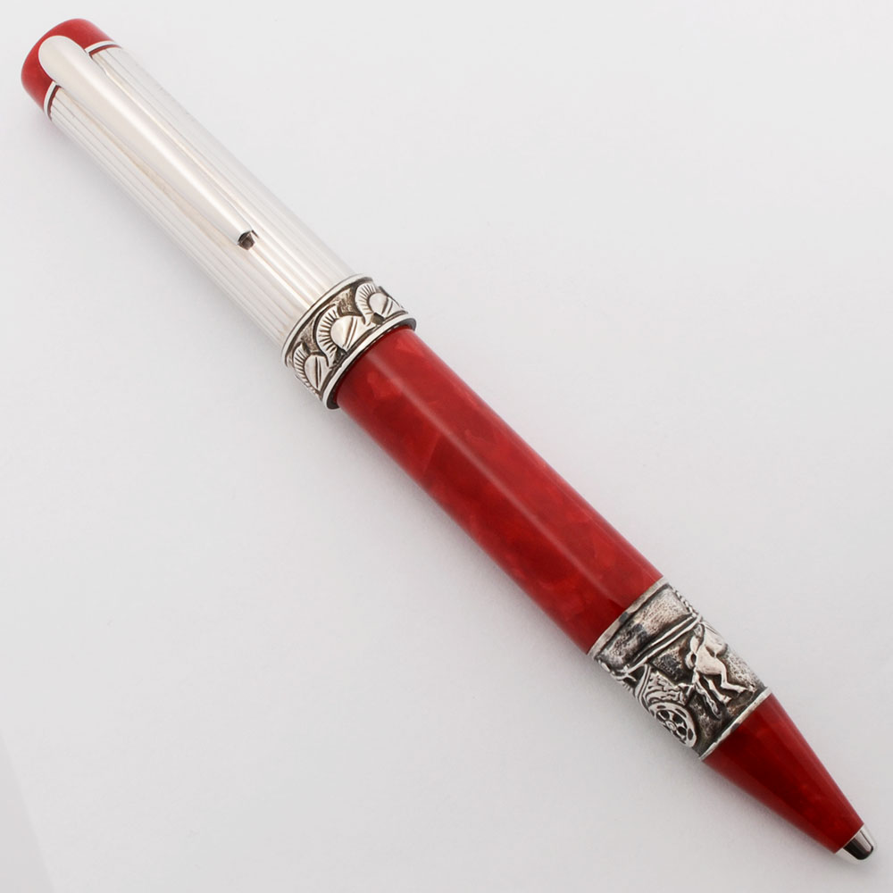 Delta Profili Red & Sterling Silver Ballpoint Pen - Preowned – Truphae