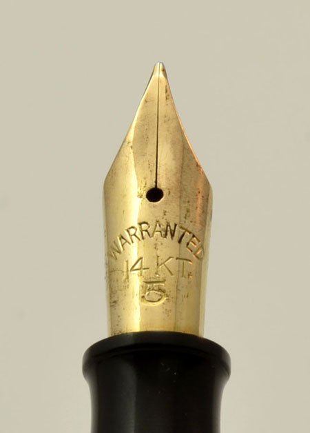 Diamond Medal Ringtop Fountain Pen (1920-30s) - Chain, Brown Woodgrain,  Medium #2 Nib (Excellent, Restored) - Peyton Street Pens