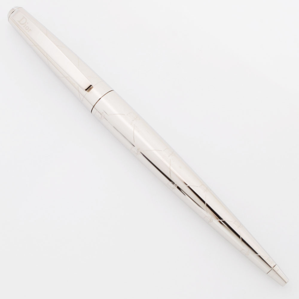 Christian Dior Logo Ballpoint Pen - Shiny Chrome (Excellent in Box) -  Peyton Street Pens