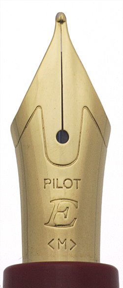 Pilot Ecrino Fountain Pen Red w Gold Trim, Medium Nib, with