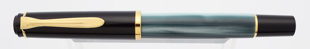 1997-2003 Vintage Pelikan M200 Black & Blue Marble M Medium GP Nib Piston  Fountain Pen