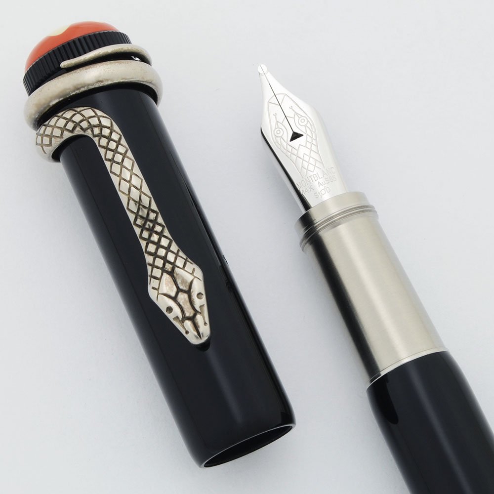 Montblanc Rouge Et Noir Fountain Pen (2016) Black w Coral Cap
