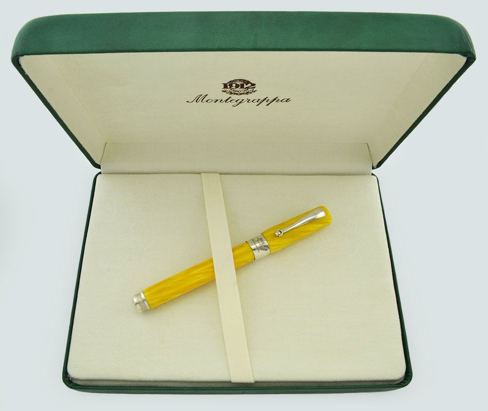 Montegrappa Symphony Fountain Pen - Yellow Marble Celluloid